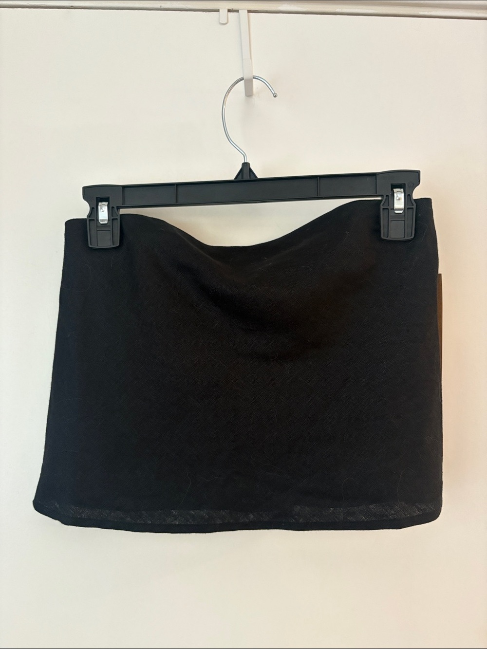 Reformation Spritz/ Kourt Black Linen Strapless Top